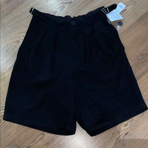 Black Corduroy High-Waisted Shorts by  6 RAGEBLUE  sz 6 NWT. Waist 27”